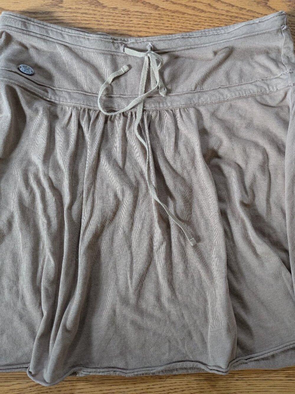Vtg Abercrombie and fitch size S woman two layer beige skirt cotton blend #779